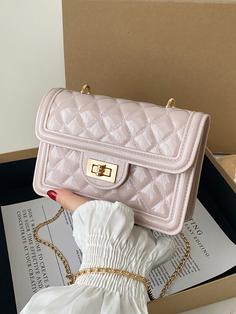 Jelly Minimalist Quilted Crossbody Bag