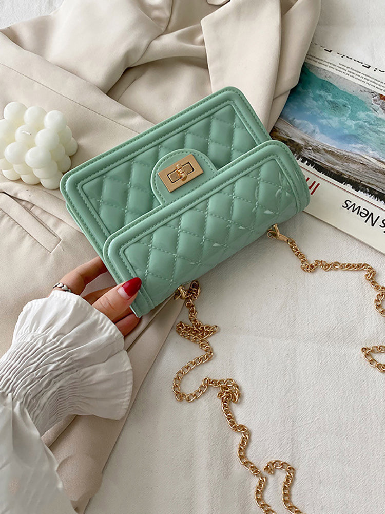 Jelly Minimalist Quilted Crossbody Bag