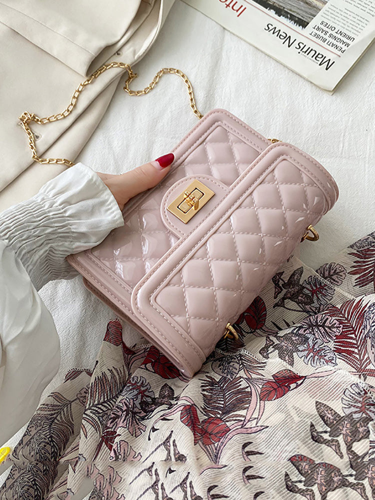 Jelly Minimalist Quilted Crossbody Bag