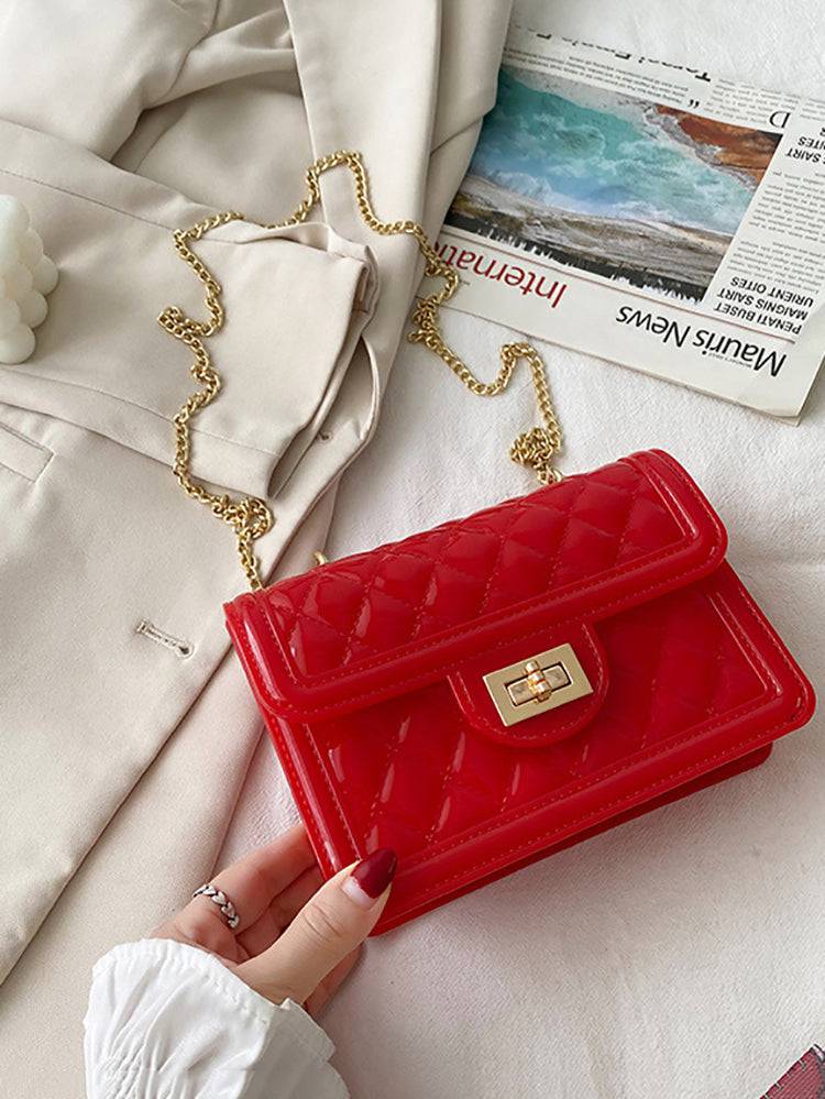 Jelly Minimalist Quilted Crossbody Bag