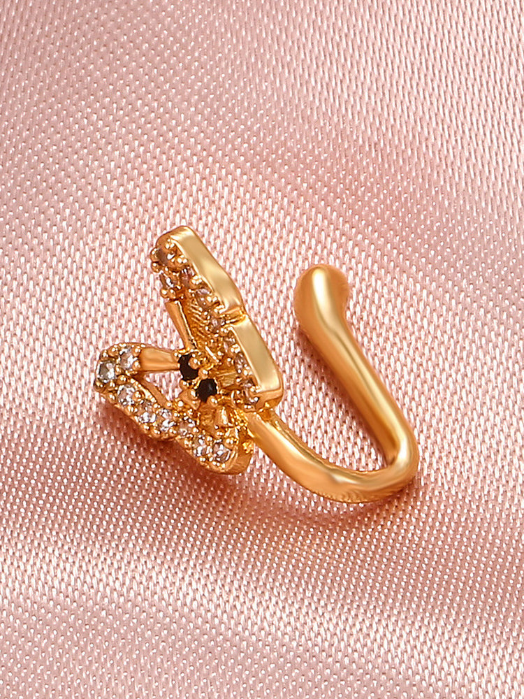 U-shaped Butterfly Nose Ring